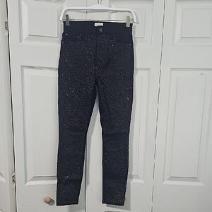 Alice & Olivia Jeans women's  sequin black skinny jeans.  #0136